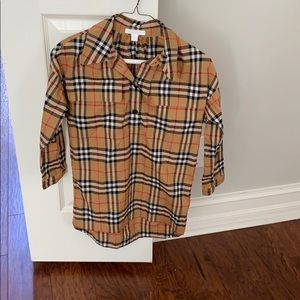Girls Burberry shirt dress